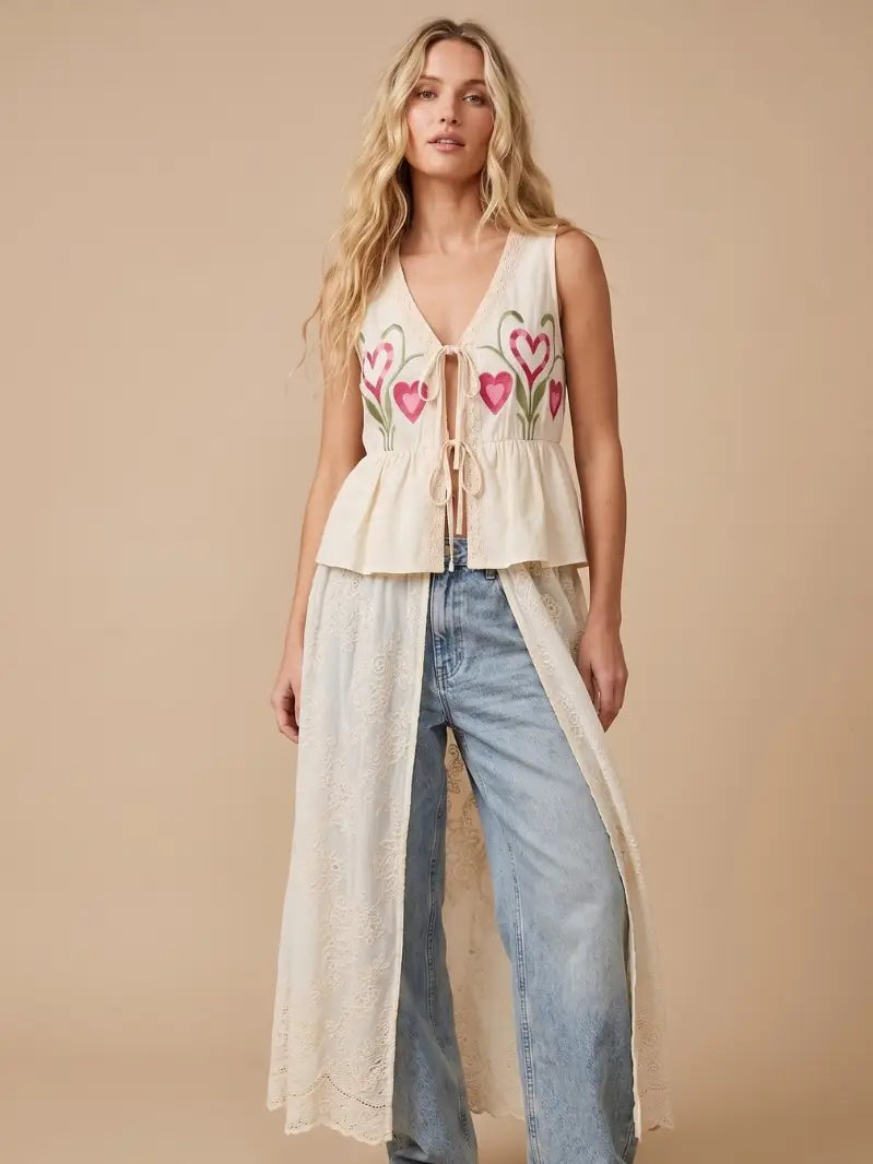 The Sweetheart Lace Duster