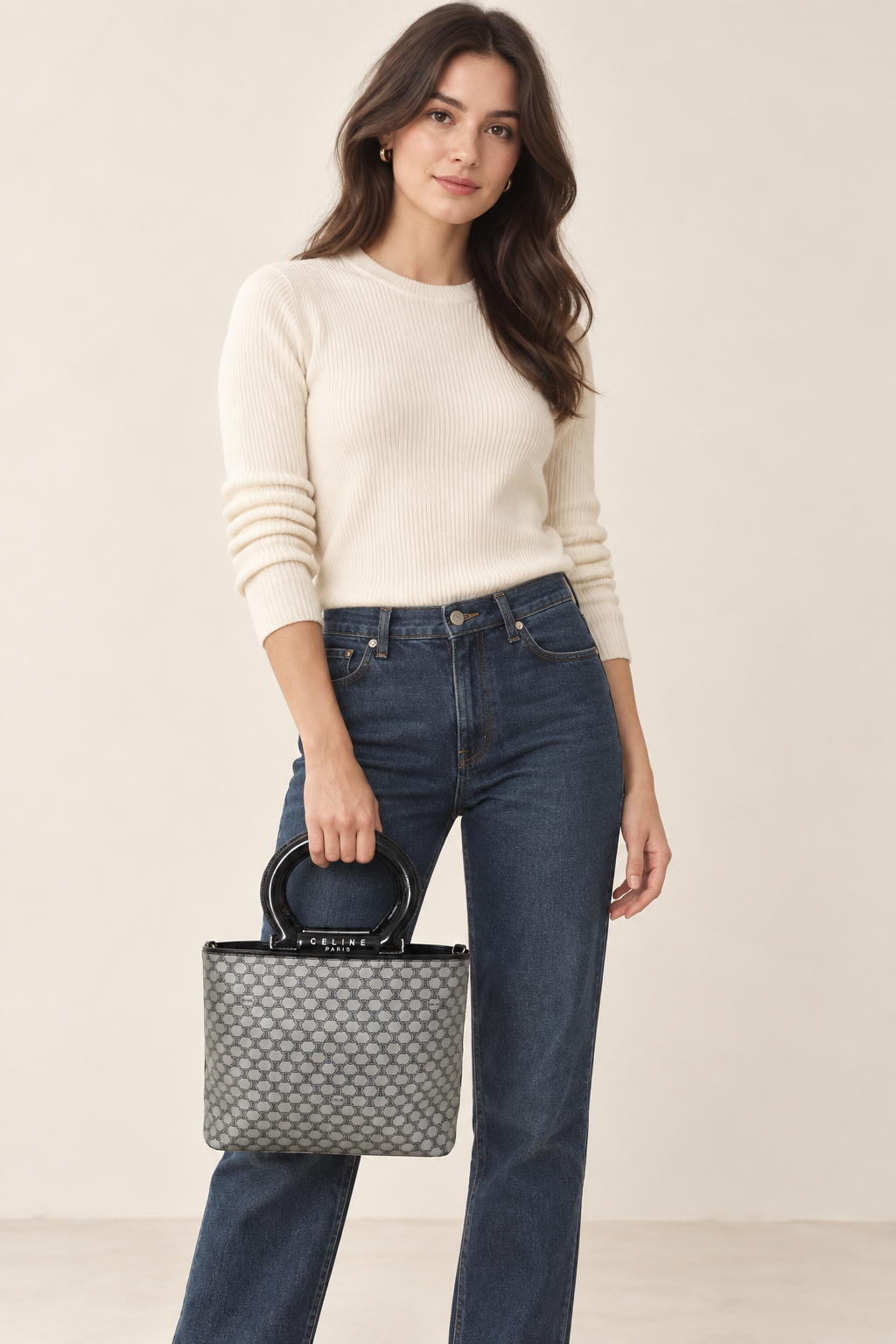 Vintage Celine Macadam Top-Handle Bag circa 1999