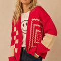 The Holli Abstract Check Cardigan