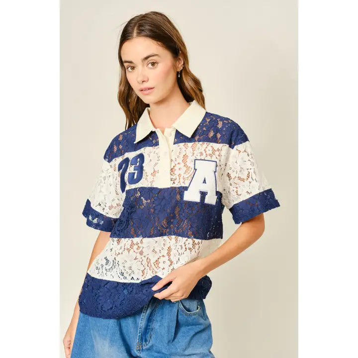 The Varsity Lace Rugby Top