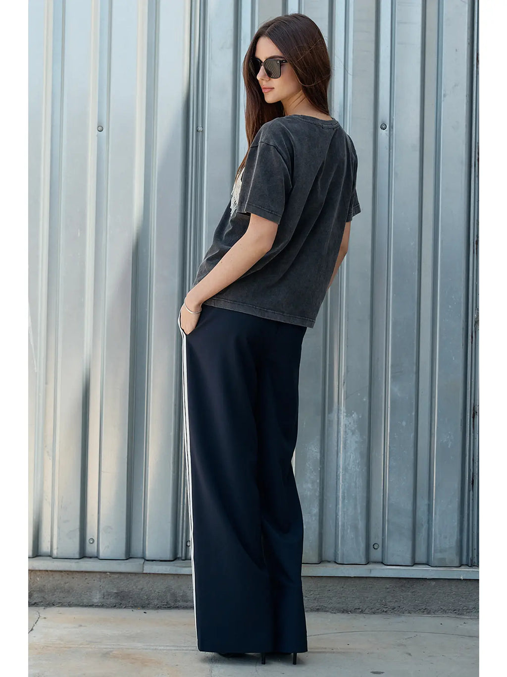 The Irene Star Trim Patch Washed Tee