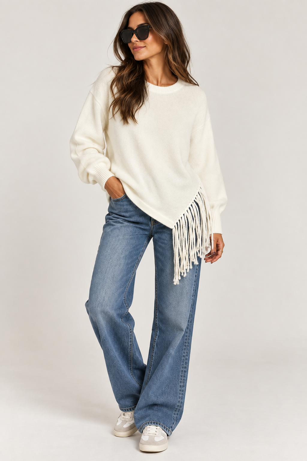 Andrea Fringe Sweater
