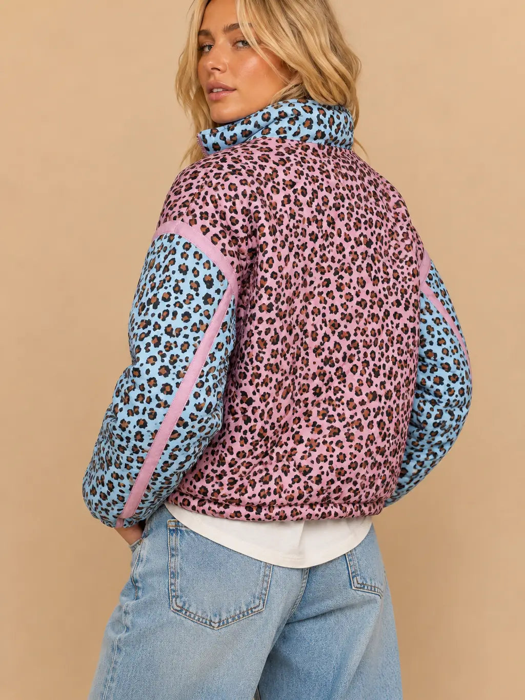 The Wild Side Color Block Puffer Jacket